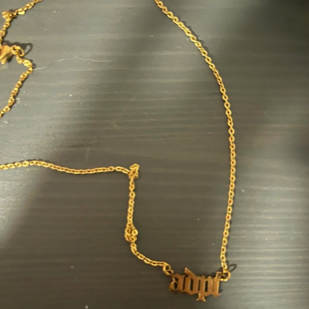 Gold ADPi Alpha Delta Pi Necklace